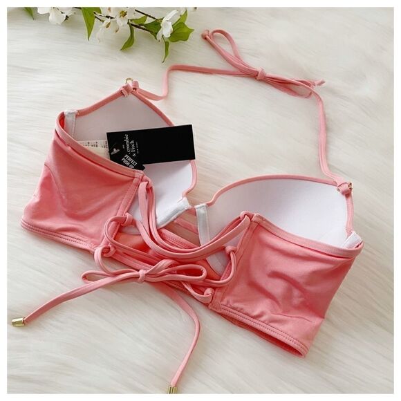 NWT A&F Push Up Plunge Bikini Bra Top 34C - Picture 5 of 9